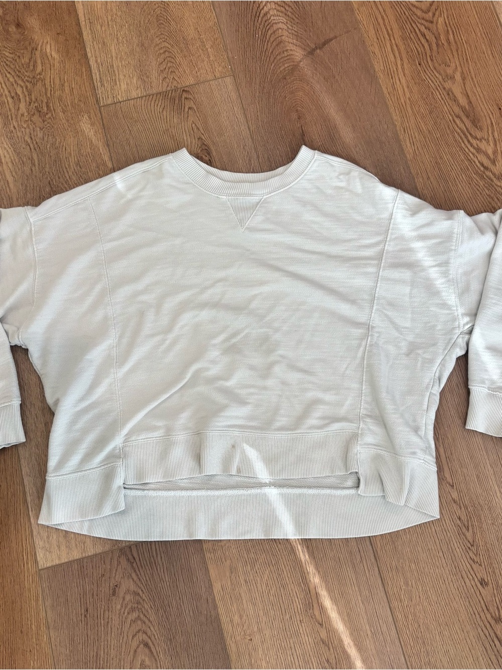 Women's Relaxed Crewneck Sweater in Light Cream